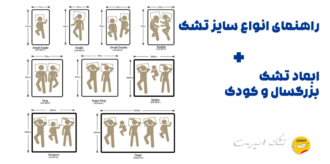 بهترین ابعاد تشک برای شما کدام است؟